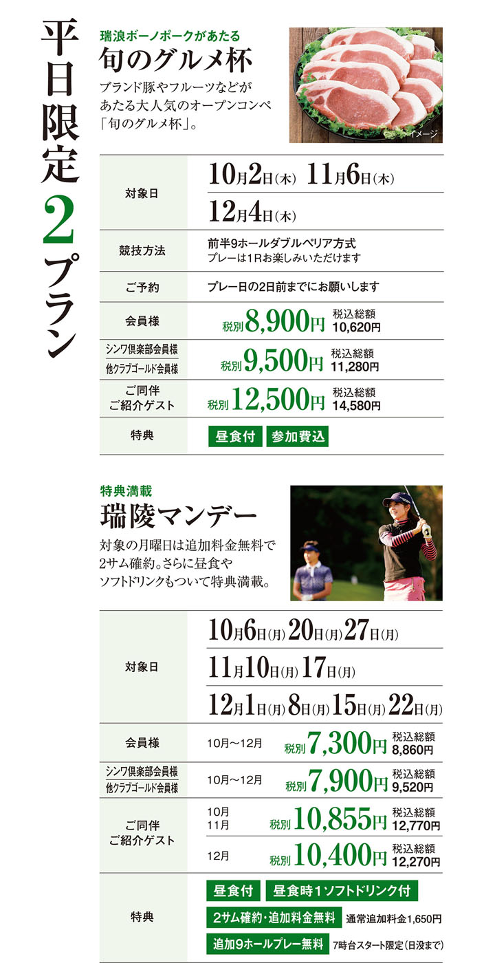 平日プラン